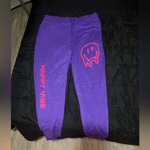 Purple men joggers